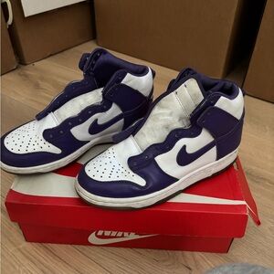 Nike Purple & White High-Top Sneakers
